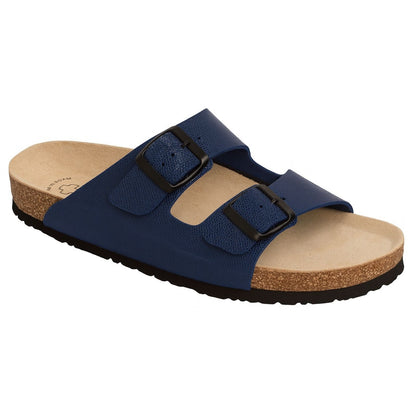 Weeger Sabot da donna e da uomo blu navy - Pelle e plantare in sughero - 41110-31