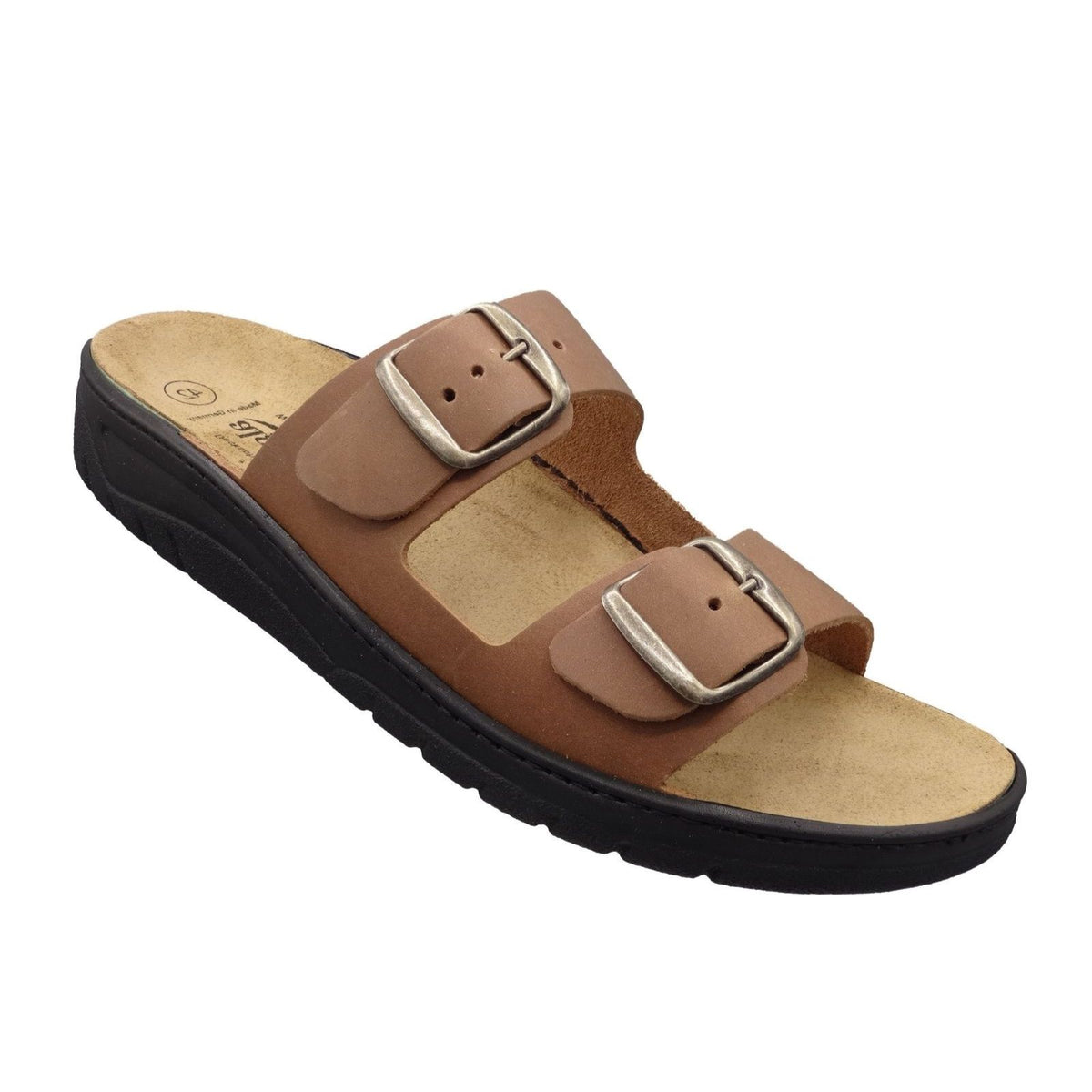 Algemare Herren Pantolette - Leder mit Wechselfußbett - 7041
