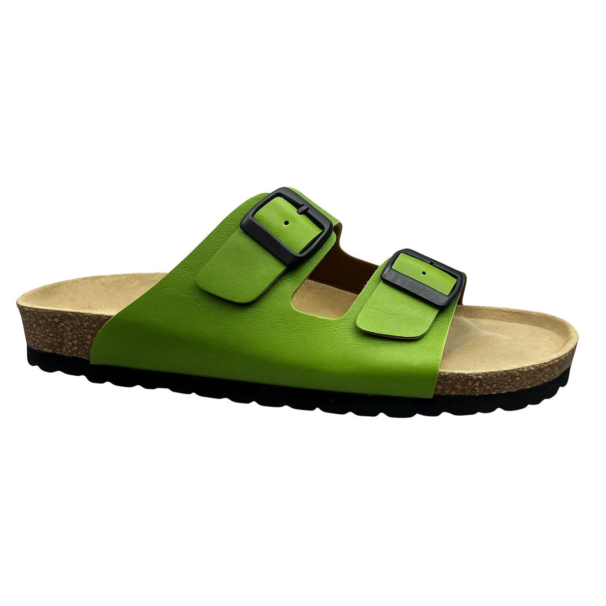 Weeger Ciabatte Donna Uomo verdi - Pelle e plantare in sughero - 41110-70