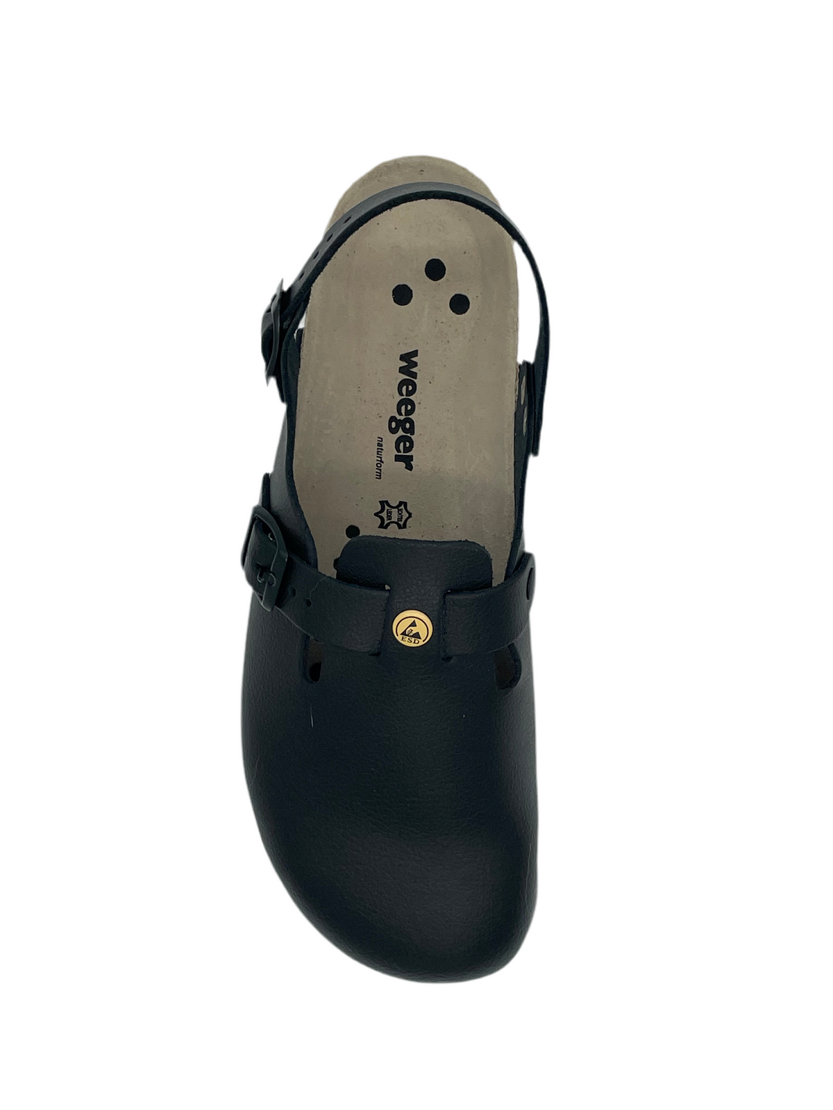 Weeger ESD safety clog with steel toe cap & heel strap - leather - 48505