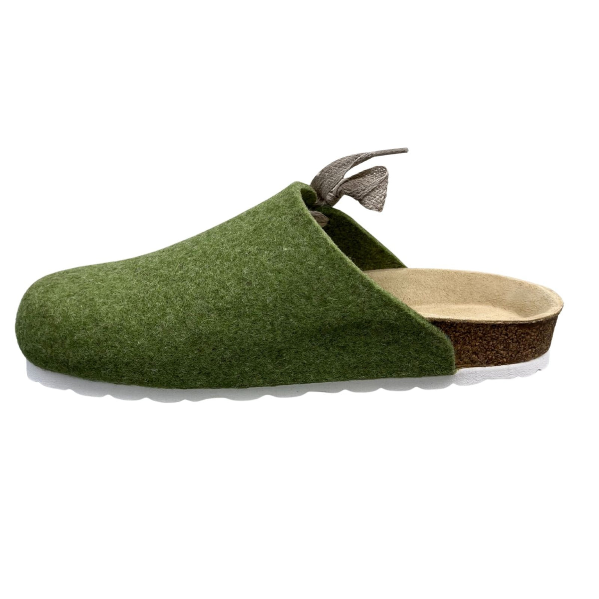 Weeger Women's Men's Felt Slippers - Leather & Cork Footbed - 41547