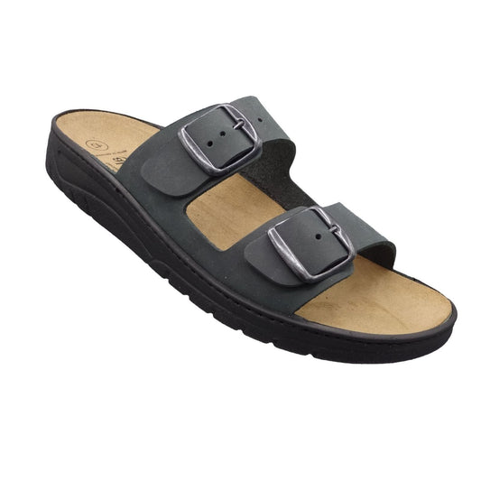 Algemare Herren Pantolette - Leder mit Wechselfußbett - 7041