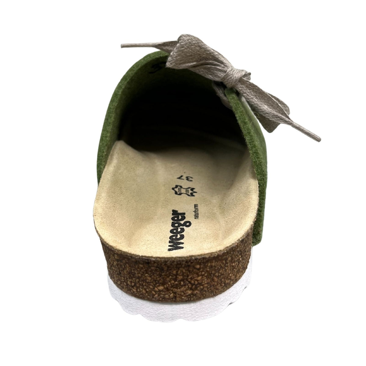 Weeger Women's Men's Felt Slippers - Leather & Cork Footbed - 41547