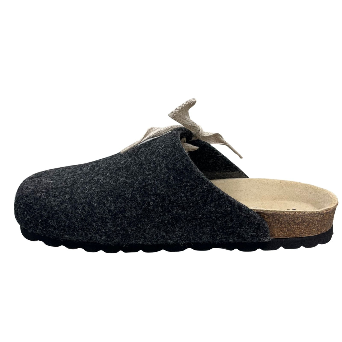 Weeger Women's Men's Felt Slippers - Leather & Cork Footbed - 41547