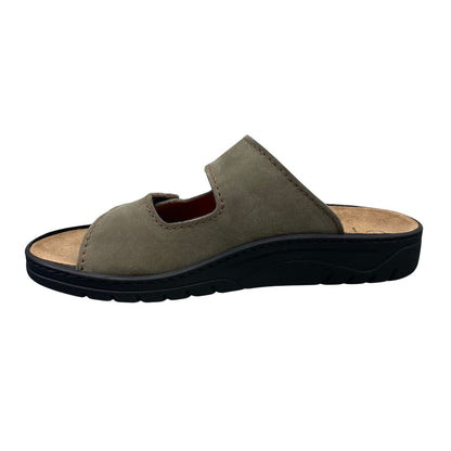 Algemare Herren Pantolette - Leder mit Edelweiß & Wechselfußbett - 7261